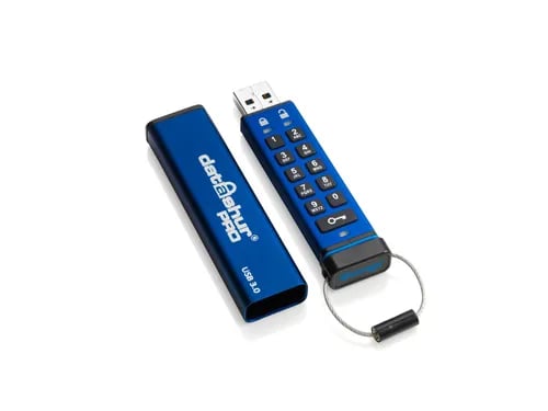 iStorage datAshur PRO - USB-flashstasjon - kryptert - FIPS 140-2 Level 3 - 128 GB - USB 3.0