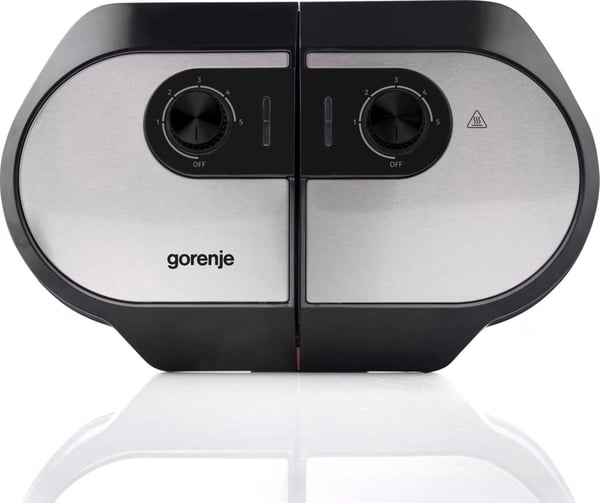 Gorenje WM1400SB, 9 våffla/våfflor, Hjärta (form), Triangel, Svart, 18 cm, Aluminium, 0,7 m