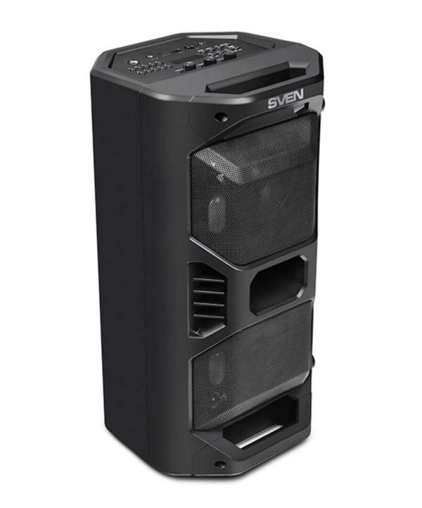 SVEN PS-600, 50 W, 45 - 22000 Hz, Langallinen & langaton, Kannettava monokaiutin, Musta, Rotaatio