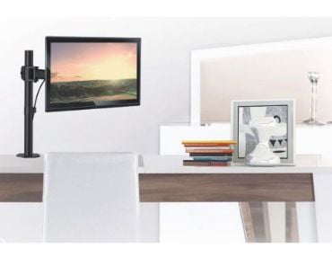 Maclean MC-690 - Monteringssats - justerbar arm - för LCD-display - aluminium - svart - skärmstorlek: 18"-27" - disk-monteringsbar