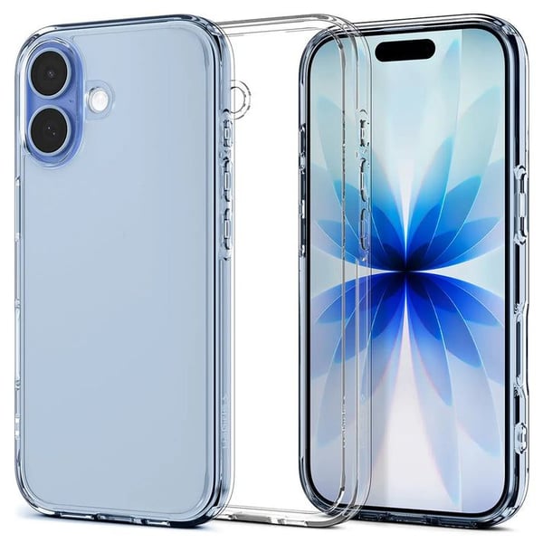 Spigen Ultra Hybrid -suojakuori iPhone 17:lle, läpinäkyvä