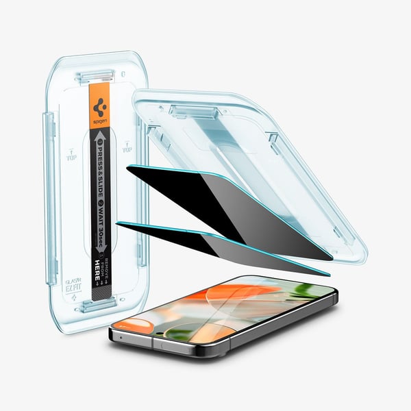 Spigen GLAS.tR EZ Fit, Google, Pixel 9 Pro XL, Ripebestandig, Sort, 2 stykker