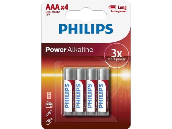 Philips Power Life AAA-batterier - 4-pack