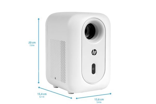 HP CP180 kannettava projektori 720p 130 ANSI-lumenia 919W9AA, valkoinen
