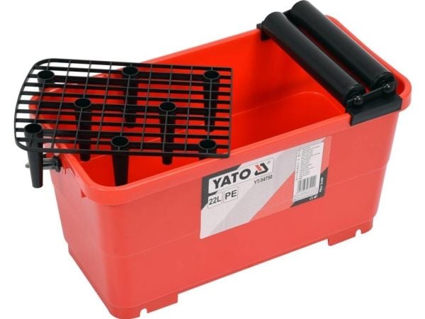 Yato YT-54750, Rakennusämpäri, Suorakulmainen, Polypropeeni, Punainen, 22 L