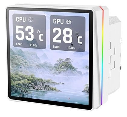 Thermaltake TH360 V3 Ultra ARGB, Alt-i-ett væskekjøler, 12 cm, 500 RPM, 2500 RPM, Hvit