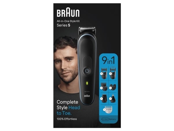Braun Braun MGK5411, Black, Blue, 1 mm, 2.1 cm, Universal, 3 year(s), Battery
