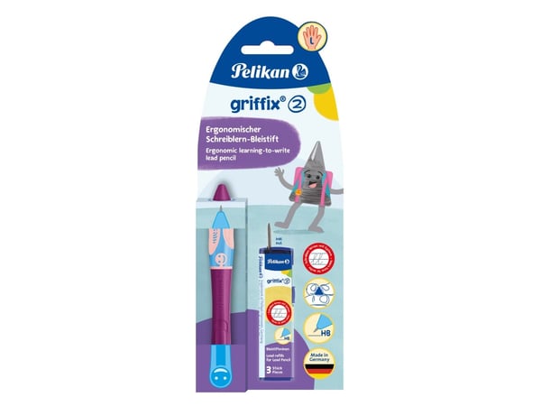 Pelikan griffix, Bærsmak, Plast, Mørkegrå, HB, 1 stykker, Tyskland