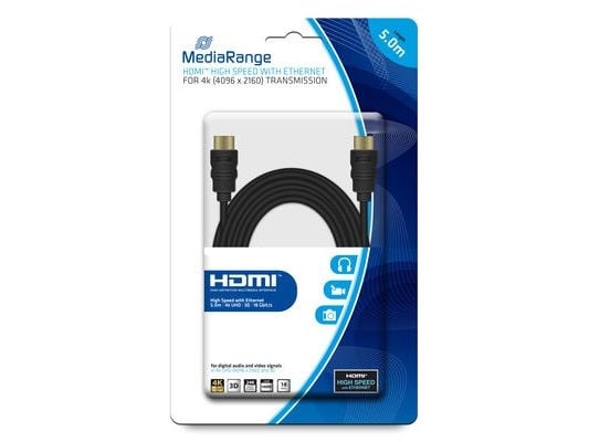 MediaRange MRCS158 HDMI-kaapeli 5 m HDMI Type A (Standard) Musta