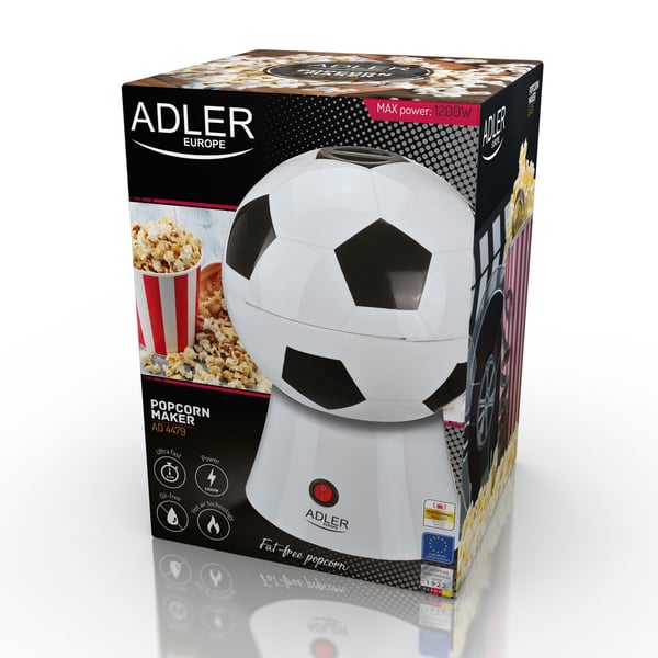 Adler AD 4479, Musta, Valkoinen, 2,5 min, 1200 W, 220 - 240 V, 50 Hz, 300 x 310 x 200 mm