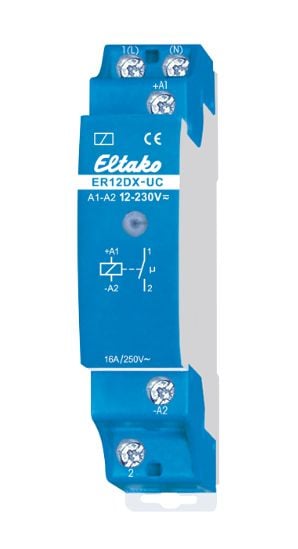 Eltako ER12DX-UC asennusrele 22100002 16 A 8-230 V UC, sininen