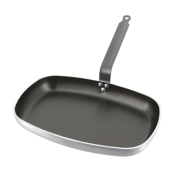 de Buyer 8184.38, Pyöreä, Kalapannu, Musta, Ruostumaton teräs, Alumiini, 200 °C, Alumiini