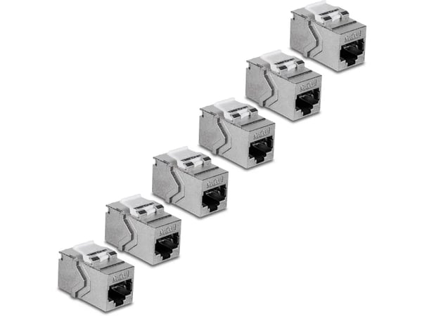 Trendnet TC-KC06C6A, litteä, hopea, RJ-45, RJ-45, naaras, naaras
