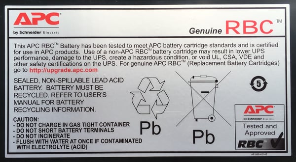 APC RBC7, 24 V, Musta, Sealed Lead Acid (VRLA), 11,7 kg, 152,4 x 182,9 x 172,7 mm, 0 - 40 °C