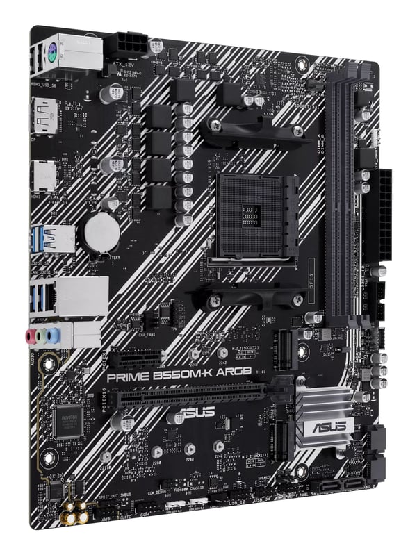 ASUS PRIME B550M-K ARGB -emolevy, AM4, micro ATX, DDR4