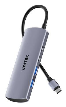 Unitek Hub 4-i-1 USB-C 10 Gbps, 2x USB-A og 2x USB-C H1112DGY01