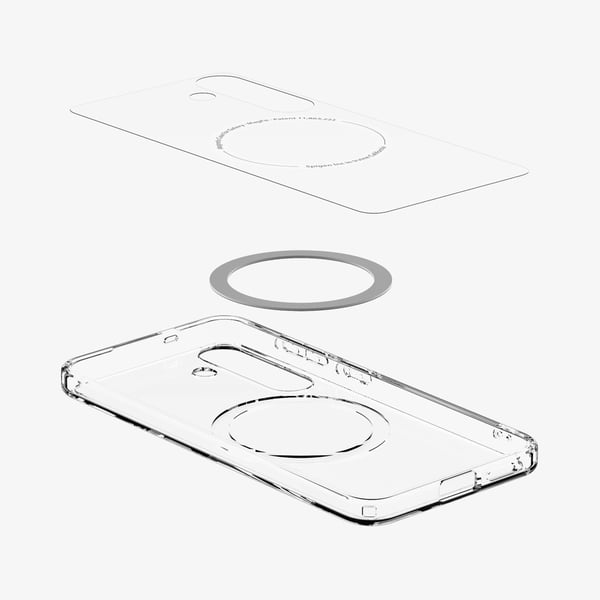 Spigen Ultra Hybrid (MagFit), deksel, Samsung, Galaxy S25, 15,8 cm (6,2"), gjennomsiktig, Hvid