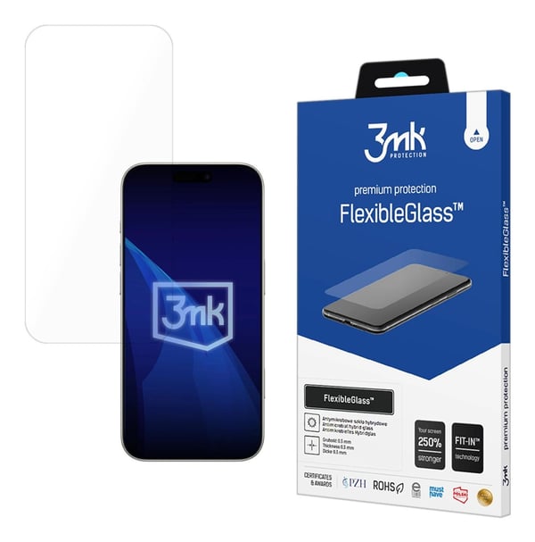 3mk FlexibleGlass - Skjermbeskyttelse for mobiltelefon - splash-proof - glass - for Apple iPhone 17