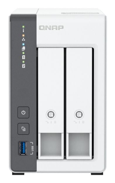 QNAP TS-216G - NAS-server - 2 brønner - SATA 6Gb/s - RAID JBOD, 0, 1 - RAM 4 GB - 2.5 Gigabit Ethernet - iSCSI støtte