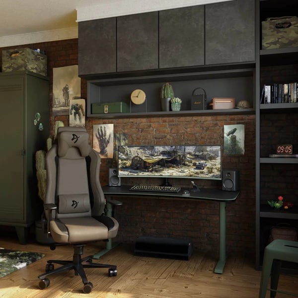 Arozzi Arena Gaming Desk - Large - Forest Green