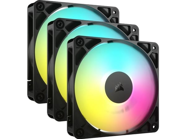 CORSAIR RS120 ARGB PWM chassifläkt 120 mm, svart, 3-pack