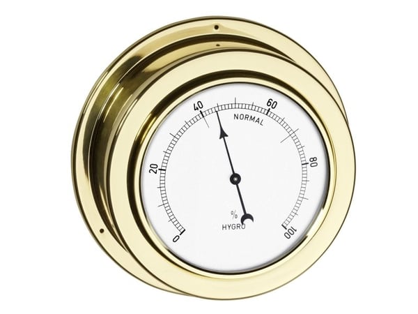 TFA-Dostmann 44.1009, Elektronisk väderstation, inomhus, Analog, Guld, Vit, mässing, Vägg