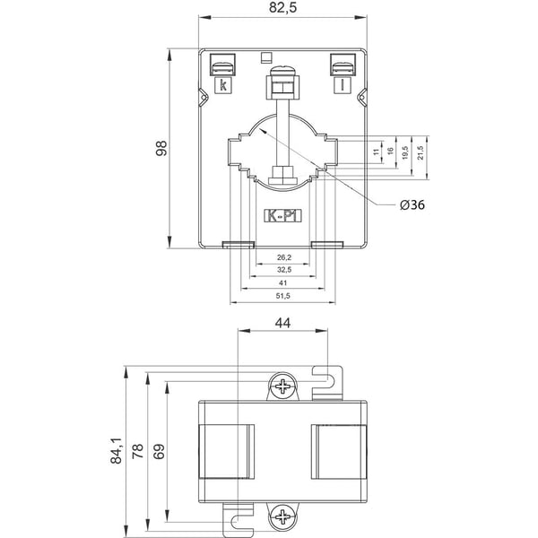 Virtamuuntaja 4NC5 750/1A 5VA CL 0.5