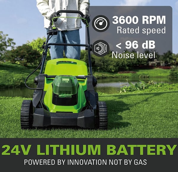 Greenworks 2516107, Gressklipper som man spaserer bak, 520 m², 33 cm, 2,5 cm, 7,5 cm, 260 m²