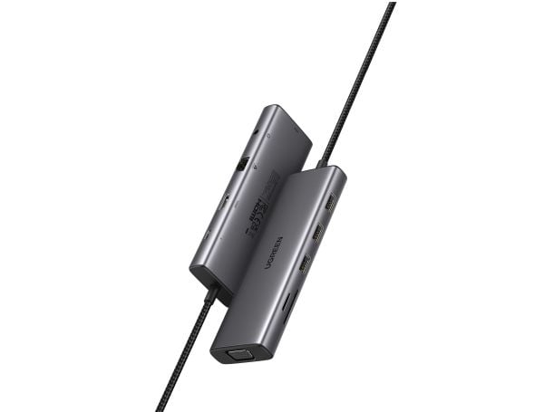 Ugreen - Dokkingstasjon - USB-C - HDMI, VGA - 1GbE