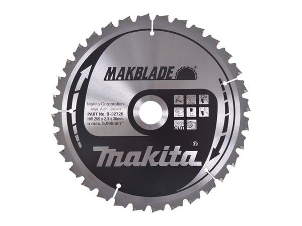 Makita MAKBLADE - Cirkelsågblad - för trä - 255 mm - 32 tänder