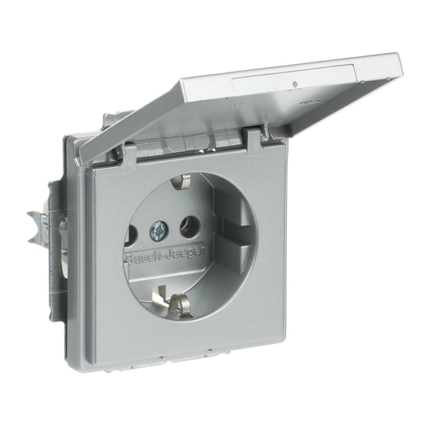 ABB 20 EUK-83, Typ F, 2P+PE, Aluminium, Silver, Termoplast, Plast, IP20, 250 V
