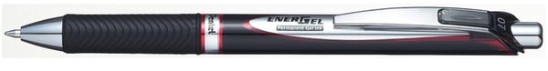 Pentel EnerGel Permanent - Rulleballpenn - permanent - rød - gelblekk - 0.7 mm - retraktil
