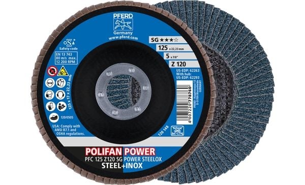 PFERD 67789126, 12,5 cm, 12200 RPM, 120 g, 10 kpl