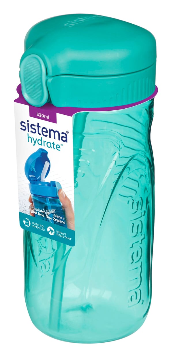 Sistema - Tritan Quick Flip 520ml - Mintunvärinen tealväri