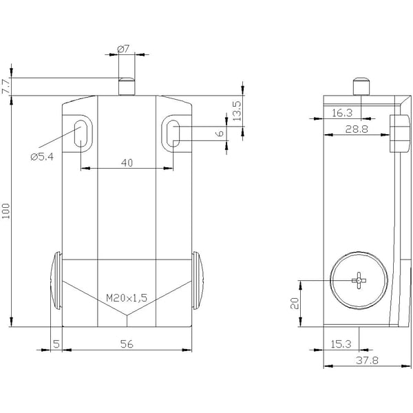 Siemens 3SE5162-0CA00-1CA0 Basiskontakt 6 A IP66, IP67 1 stk