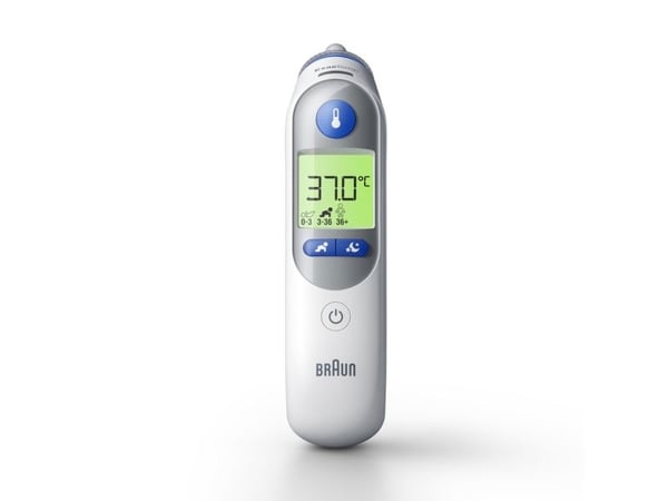Braun IRT6525, Kontakttermometer, Hvit, Øre, Knapper, °C, Kroppstemperatur
