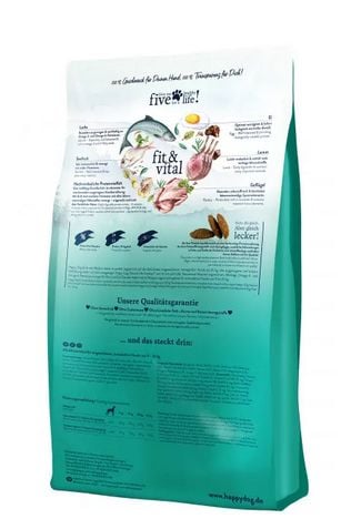 Happy Dog fit & vital - Medium Adult, Voksen, Medium (11 - 25 kg), Egg, Fisk, Lam, Fjærfe, Laks