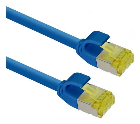 Helos 333081, 1 m, Cat6a, S/FTP (S-STP), RJ-45, RJ-45, Blå