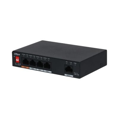Dahua Technology PoE PFS3005-4ET-60, Uhåndtert, L2, Gigabit Ethernet (10/100/1000), Strøm over Ethernet (PoE)