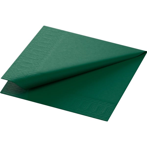 Duni - Serviett - Størrelse 24 x 24 cm - avhendbar - mørk grønn (en pakke 250)