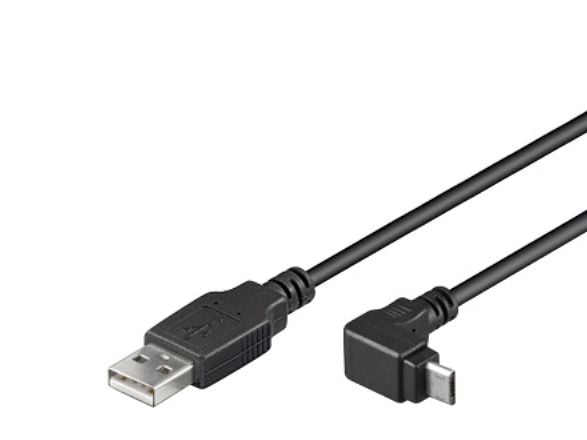 Goobay 95343, 1,8 m, USB A, Micro-USB B, USB 2.0, 0,48 Gbit/s, Svart