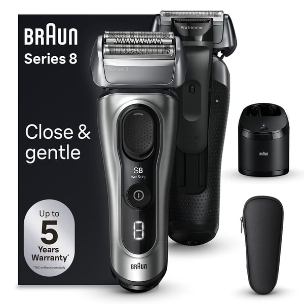 Braun Series 8 8567cc parranajokone 4+1 ajopäätä, musta/hopea