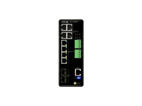 LANCOM IGS-3510XUP - Switch - industriell - L3 - Styrt - 4 x 10/100/1000/2.5G (PoE++) + 4 x 10/100/1000 (PoE+) + 2 x 10 Gigabit SFP+ - DIN-skinnemo...