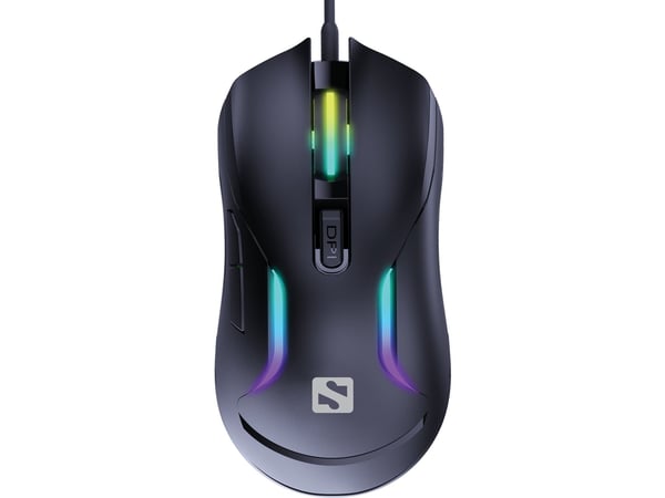 Sandberg LightFlow 6D - Mus - optisk - 6 knapper - kablet - USB - hengeboks