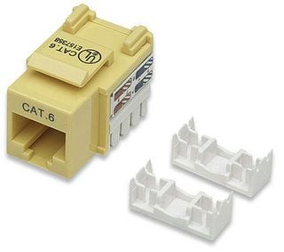 Intellinet 210584, Tasainen, Keltainen, RJ-45, Naaras, 22/26, Cat6