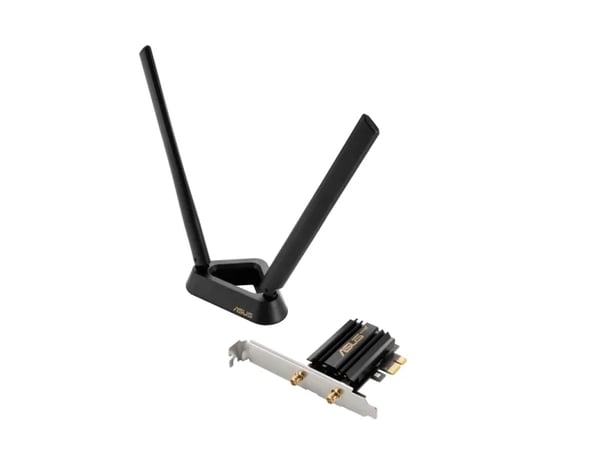 ASUS PCE-AXE59BT AXE5400 BT5.2, Langaton, PCI Express, WLAN, Wi-Fi 6E (802.11ax), 2402 Mbit/s, Musta, Kulta, Hopea