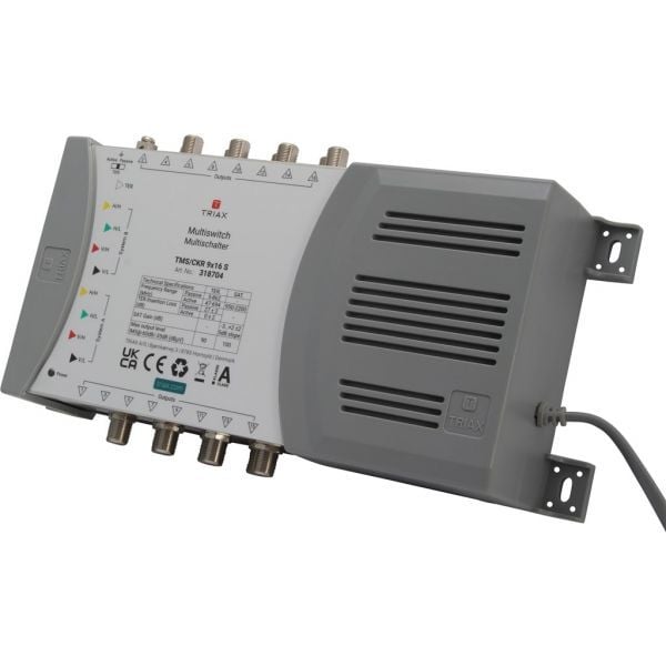 Triax TMS/CKR 9x16 S, 5 ingångar, 16 utgångar, 5 - 862 MHz, 950 - 2200 MHz, 10 dB, 10 dB