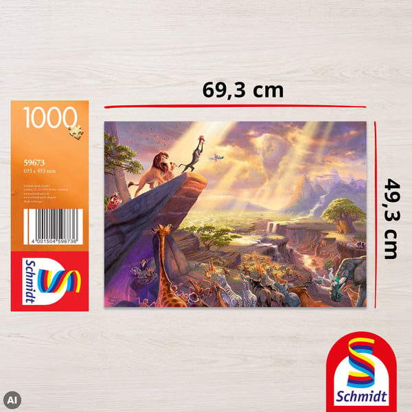 Schmidt Spiele 4059673, 1000 stykker, Tegnefilm, 12 År