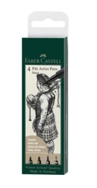 Faber-Castell 167153, 4 farger, Svart, Svart, Rund, 1 stykker