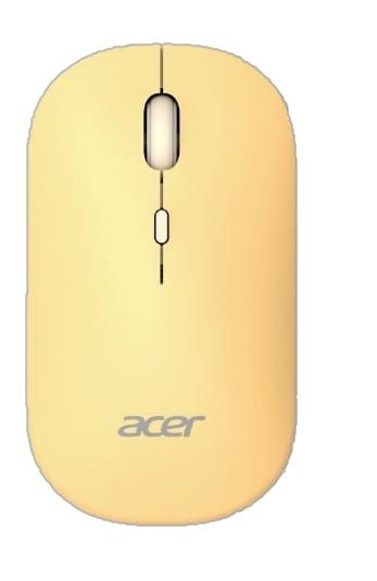 Acer AMR130, kaksoiskäsiohjain, langaton RF + Bluetooth, 1600 dpi, keltainen